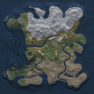 Thumbnail Rust Map: Procedural Map, Size: 3500, Seed: 901357, 13 Monuments