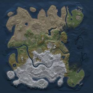 Thumbnail Rust Map: Procedural Map, Size: 4000, Seed: 1986538635, 16 Monuments