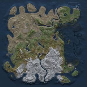 Thumbnail Rust Map: Procedural Map, Size: 4500, Seed: 970865570, 15 Monuments
