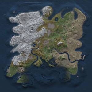 Thumbnail Rust Map: Procedural Map, Size: 3600, Seed: 984202521, 15 Monuments