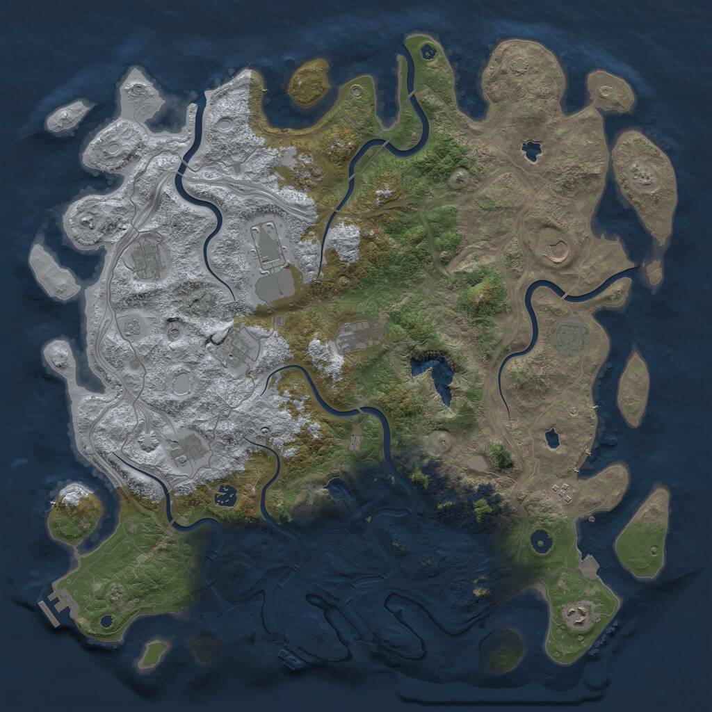Rust Map: Procedural Map, Size: 4800, Seed: 320948253, 17 Monuments