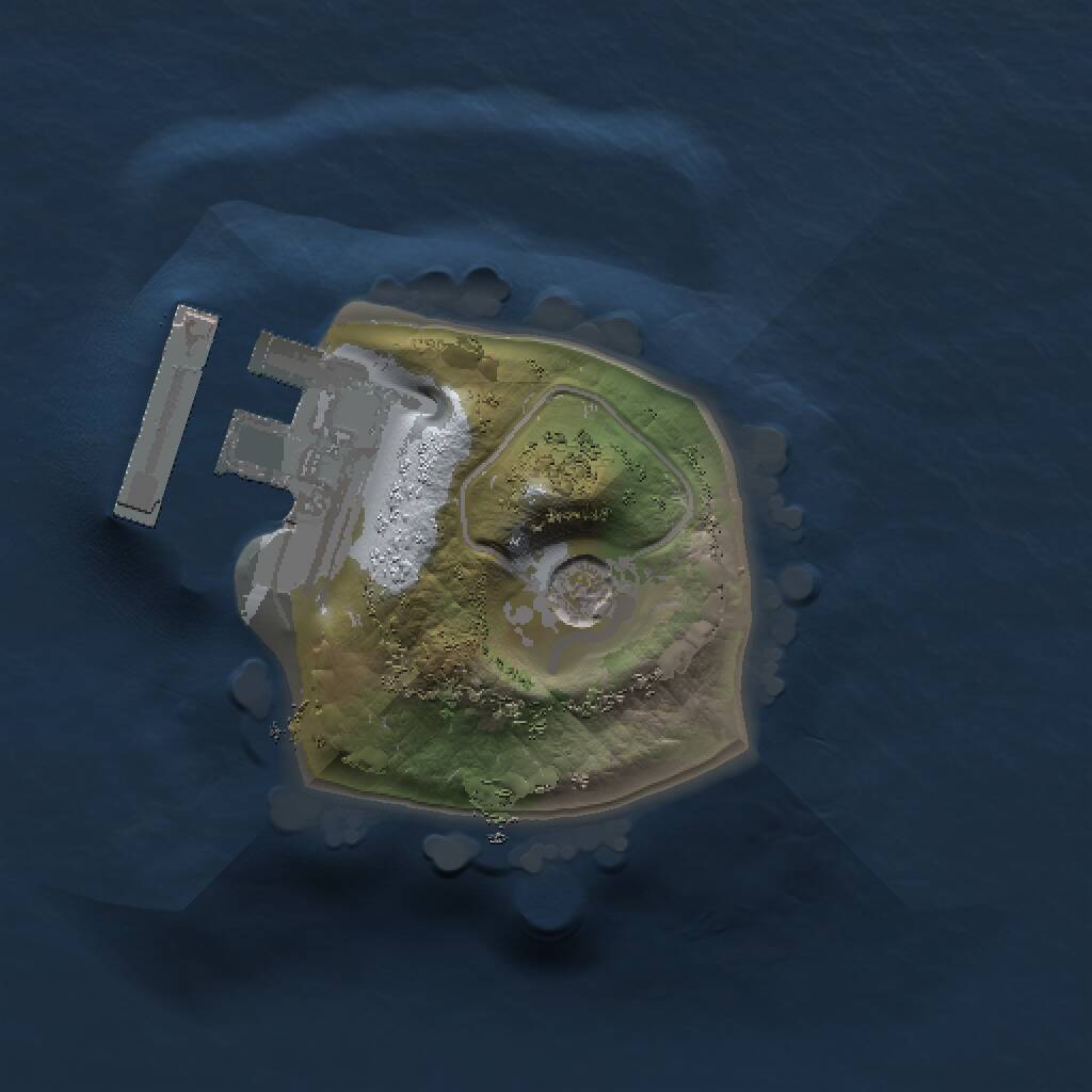 Rust Map: Procedural Map, Size: 1000, Seed: 1808564689, 3 Monuments