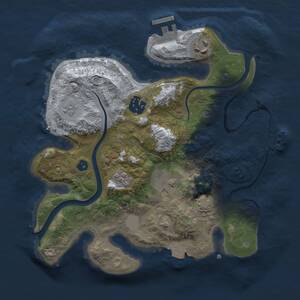 Thumbnail Rust Map: Procedural Map, Size: 2700, Seed: 143006536, 10 Monuments