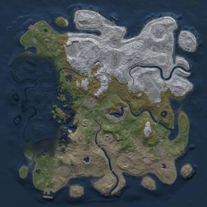 Thumbnail Rust Map: Procedural Map, Size: 4500, Seed: 529023990, 17 Monuments