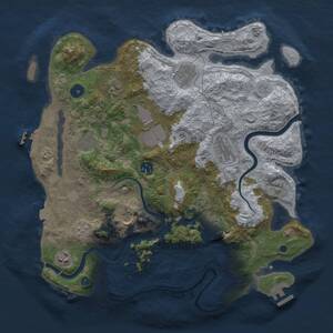 Thumbnail Rust Map: Procedural Map, Size: 3750, Seed: 365893831, 16 Monuments