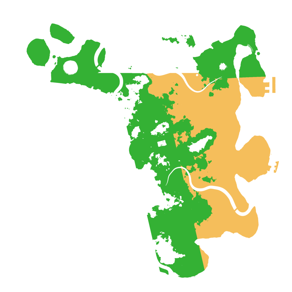 Biome Rust Map: Procedural Map, Size: 3700, Seed: 419555