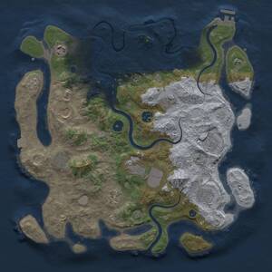 Thumbnail Rust Map: Procedural Map, Size: 3750, Seed: 109790430, 15 Monuments