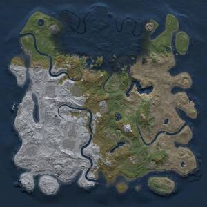 Thumbnail Rust Map: Procedural Map, Size: 4500, Seed: 34415970, 16 Monuments