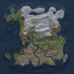 Thumbnail Rust Map: Procedural Map, Size: 3500, Seed: 2046983176, 14 Monuments