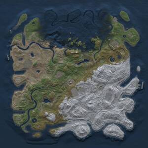 Thumbnail Rust Map: Procedural Map, Size: 4500, Seed: 1849669615, 15 Monuments
