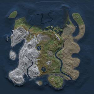 Thumbnail Rust Map: Procedural Map, Size: 3050, Seed: 645507684, 11 Monuments