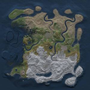 Thumbnail Rust Map: Procedural Map, Size: 3750, Seed: 938302076, 16 Monuments