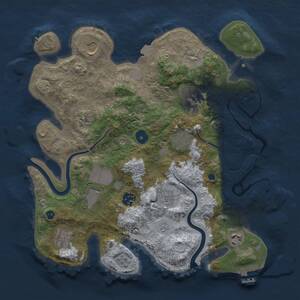 Thumbnail Rust Map: Procedural Map, Size: 3500, Seed: 961416354, 16 Monuments