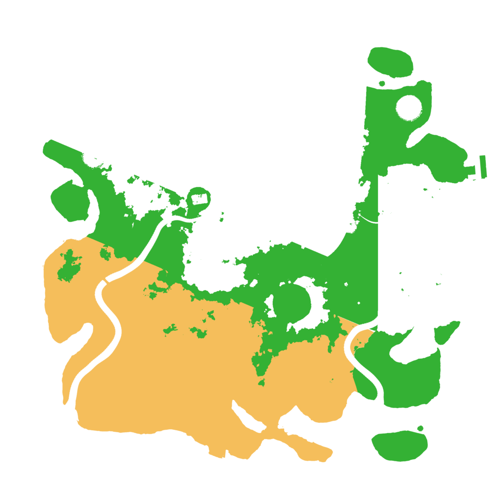 Biome Rust Map: Procedural Map, Size: 3500, Seed: 43215