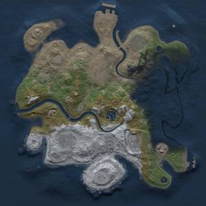 Thumbnail Rust Map: Procedural Map, Size: 3000, Seed: 1243087209, 15 Monuments
