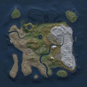 Thumbnail Rust Map: Procedural Map, Size: 3000, Seed: 245578285, 10 Monuments