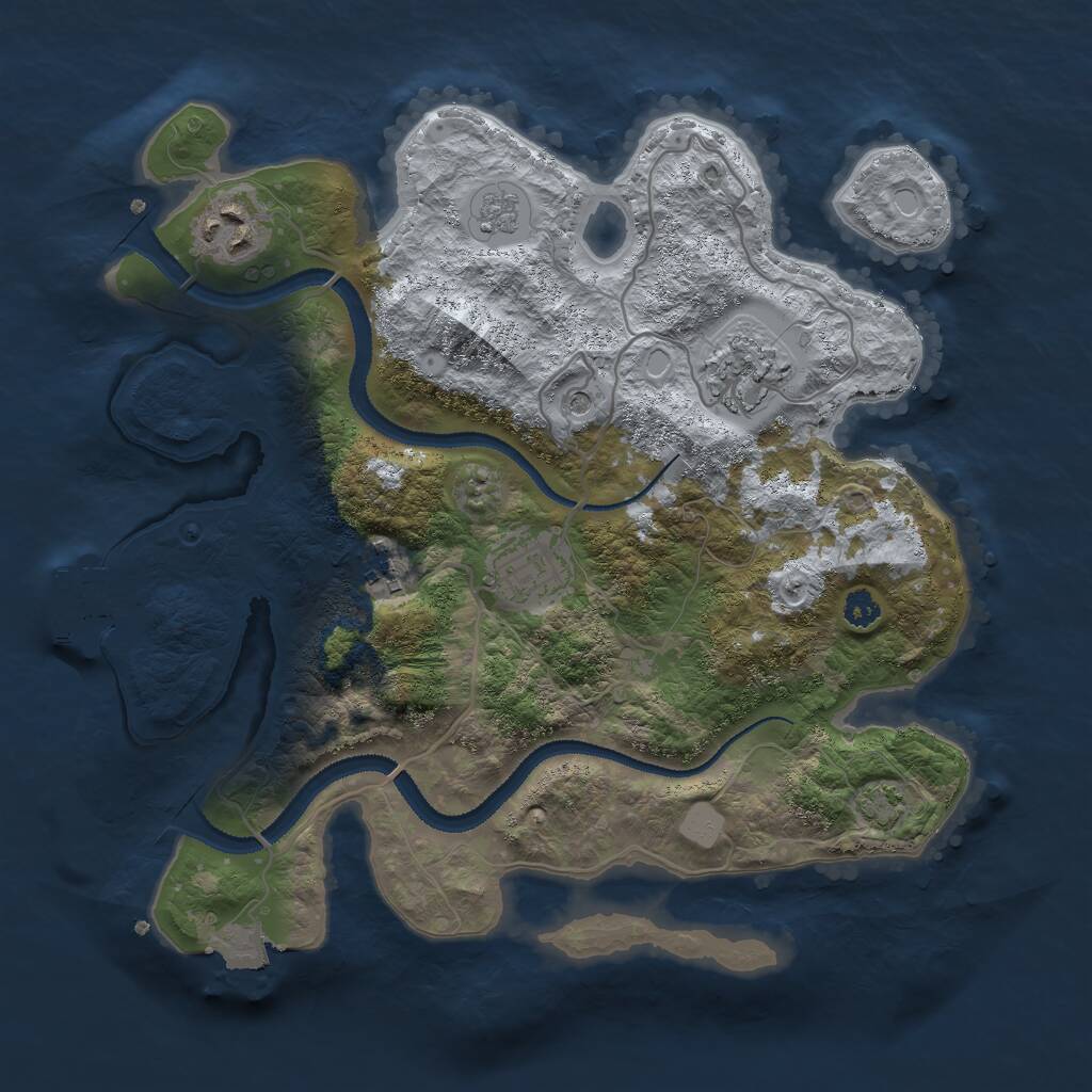 Rust Map: Procedural Map, Size: 3000, Seed: 1167398234, 9 Monuments