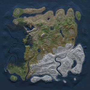 Thumbnail Rust Map: Procedural Map, Size: 4000, Seed: 603922382, 14 Monuments