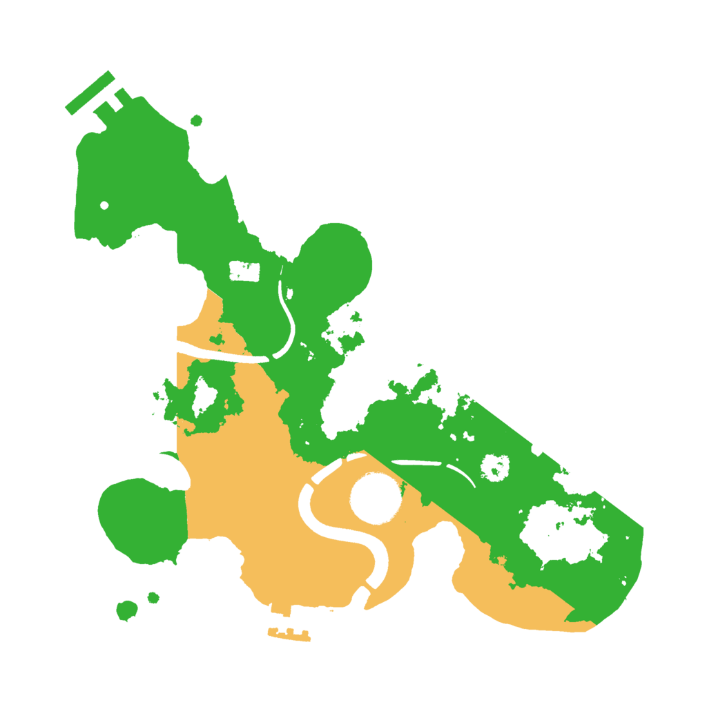Biome Rust Map: Procedural Map, Size: 2500, Seed: 93242340