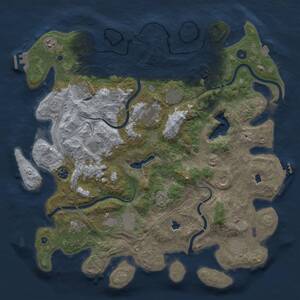 Thumbnail Rust Map: Procedural Map, Size: 4500, Seed: 1161195627, 17 Monuments