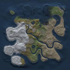 Thumbnail Rust Map: Procedural Map, Size: 3000, Seed: 804782, 11 Monuments
