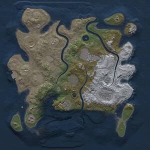 Thumbnail Rust Map: Procedural Map, Size: 3500, Seed: 2029527108, 13 Monuments