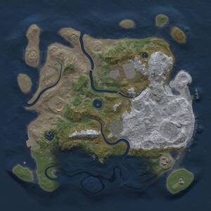 Thumbnail Rust Map: Procedural Map, Size: 3500, Seed: 963817082, 12 Monuments