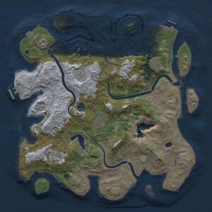 Thumbnail Rust Map: Procedural Map, Size: 4000, Seed: 2103440491, 14 Monuments