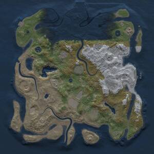 Thumbnail Rust Map: Procedural Map, Size: 4000, Seed: 1783728074, 16 Monuments