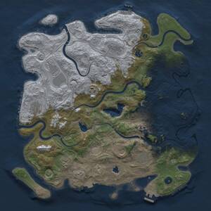 Thumbnail Rust Map: Procedural Map, Size: 4300, Seed: 1430275772, 16 Monuments