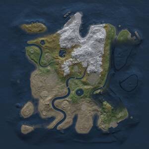 Thumbnail Rust Map: Procedural Map, Size: 3000, Seed: 6464646, 9 Monuments