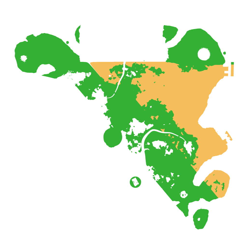 Biome Rust Map: Procedural Map, Size: 3500, Seed: 81415909