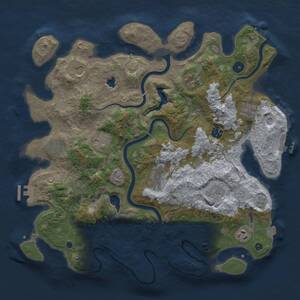 Thumbnail Rust Map: Procedural Map, Size: 4000, Seed: 1809432366, 16 Monuments