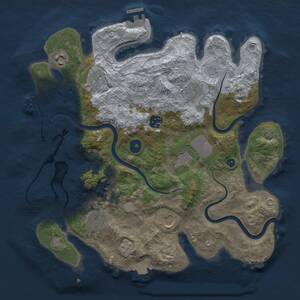 Thumbnail Rust Map: Procedural Map, Size: 3500, Seed: 31245, 14 Monuments