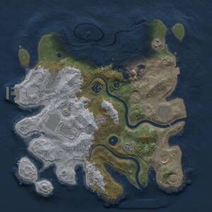 Thumbnail Rust Map: Procedural Map, Size: 3500, Seed: 1060414592, 14 Monuments