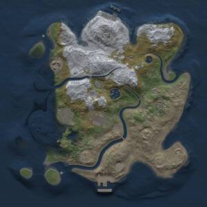 Thumbnail Rust Map: Procedural Map, Size: 3000, Seed: 1215872013, 12 Monuments