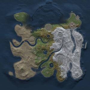 Thumbnail Rust Map: Procedural Map, Size: 3000, Seed: 215887474, 12 Monuments