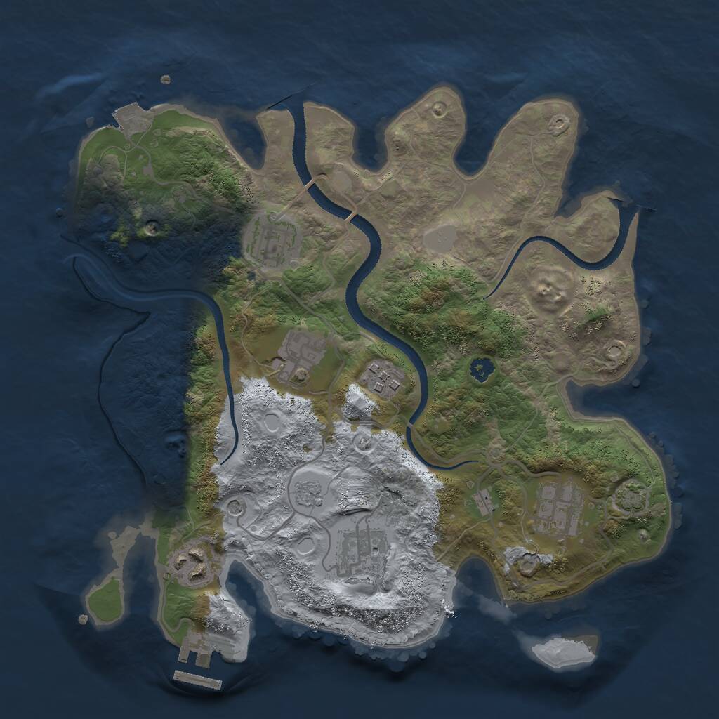 Rust Map: Procedural Map, Size: 3000, Seed: 282368207, 11 Monuments