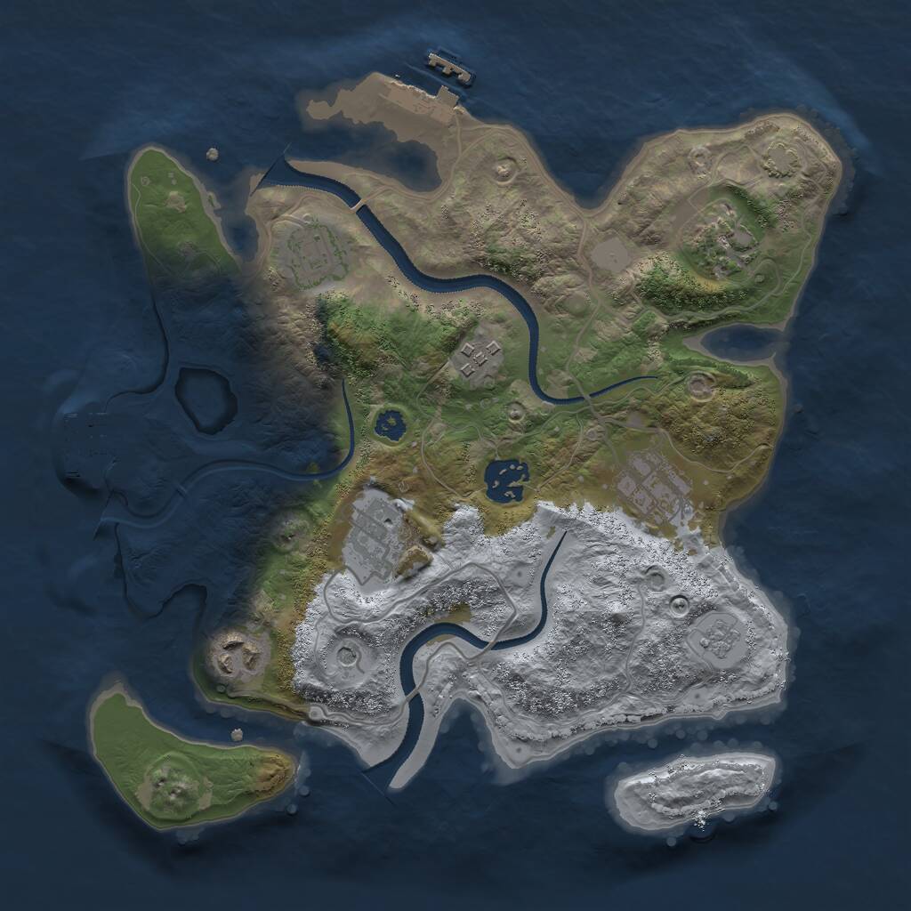 Rust Map: Procedural Map, Size: 3000, Seed: 190929368, 13 Monuments