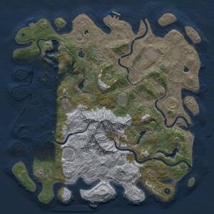 Thumbnail Rust Map: Procedural Map, Size: 5000, Seed: 662420663, 17 Monuments