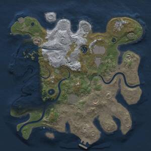 Thumbnail Rust Map: Procedural Map, Size: 3500, Seed: 1900350772, 14 Monuments