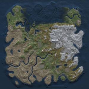 Thumbnail Rust Map: Procedural Map, Size: 4800, Seed: 586056152, 19 Monuments
