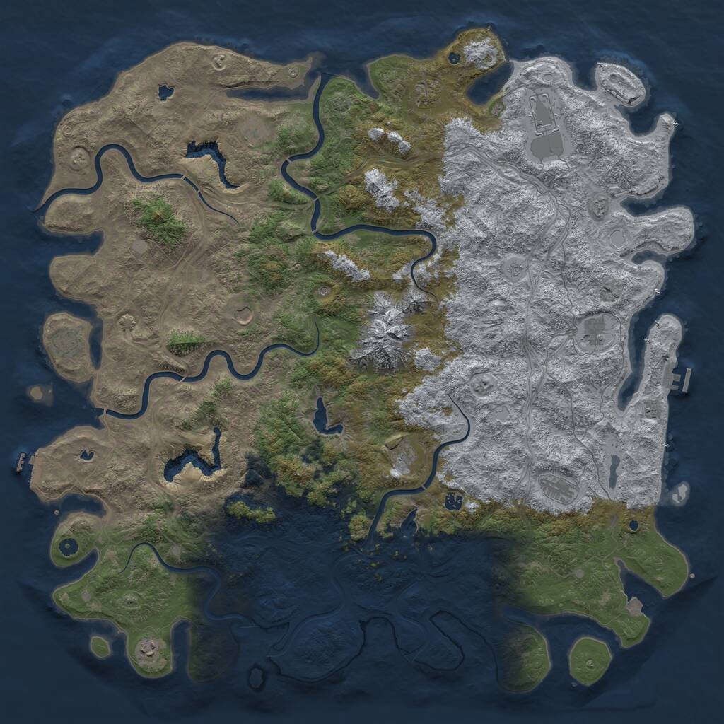 Rust Map: Procedural Map, Size: 6000, Seed: 20260708, 17 Monuments