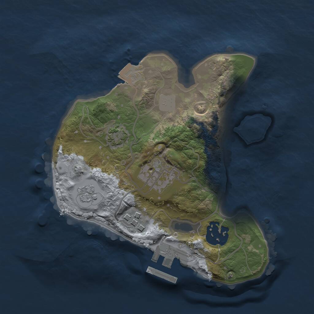 Rust Map: Procedural Map, Size: 2000, Seed: 1926020591, 7 Monuments
