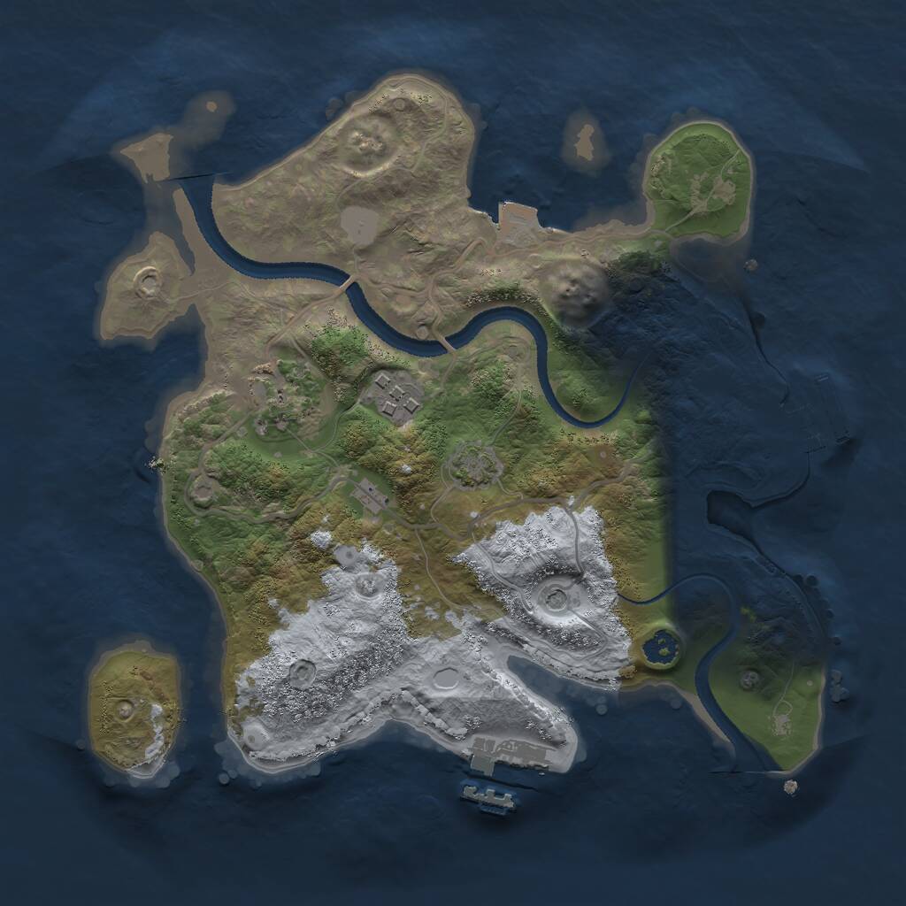 Rust Map: Procedural Map, Size: 2700, Seed: 1783771291, 7 Monuments