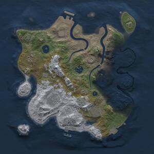 Thumbnail Rust Map: Procedural Map, Size: 3000, Seed: 22147, 12 Monuments