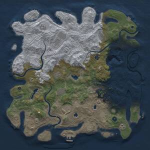 Thumbnail Rust Map: Procedural Map, Size: 4800, Seed: 213004622, 17 Monuments