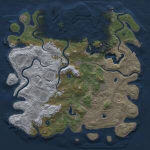 Thumbnail Rust Map: Procedural Map, Size: 4800, Seed: 365293410, 17 Monuments