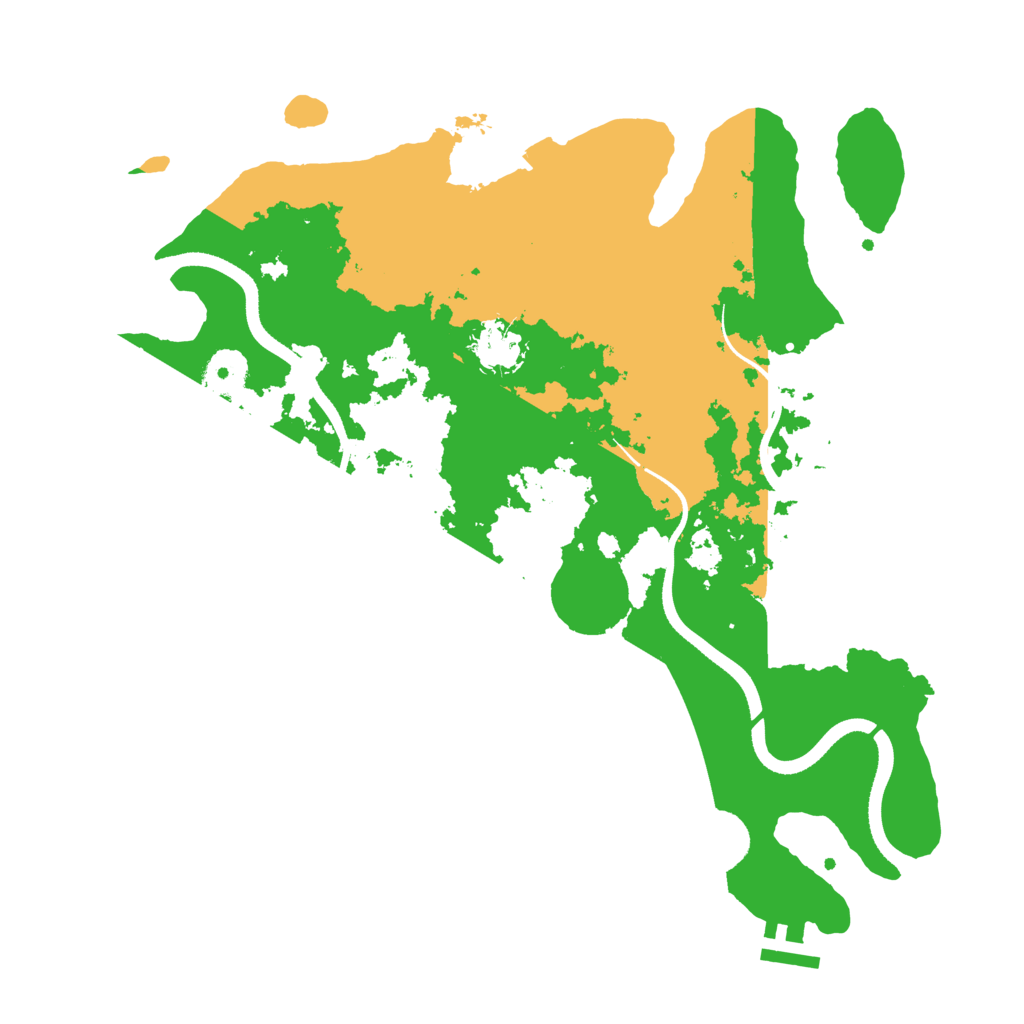 Biome Rust Map: Procedural Map, Size: 3500, Seed: 129325