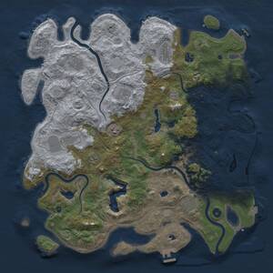 Thumbnail Rust Map: Procedural Map, Size: 4500, Seed: 22309, 15 Monuments